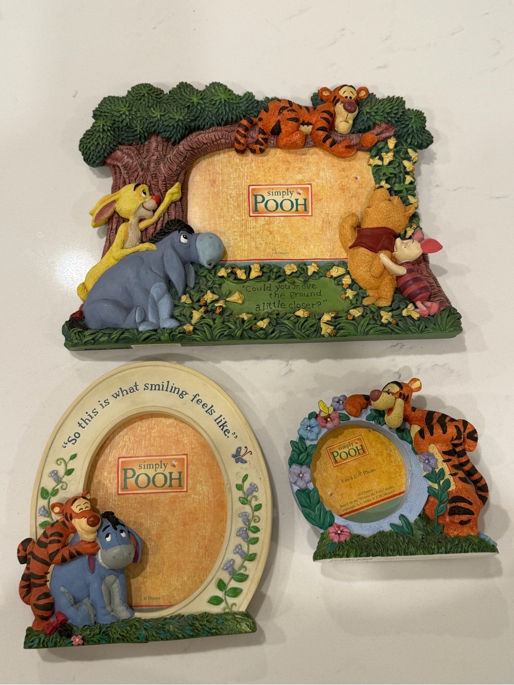 Vintage Disney Winnie the Pooh frames lot of 3